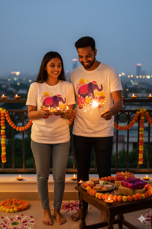 Diwali design Unisex Classic Crew T-Shirt