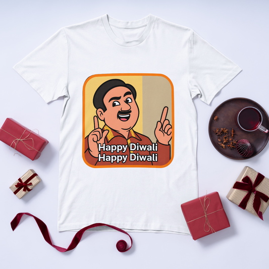 JETHALAL Happy Diwali Meme Unisex Standard Crew T-Shirt