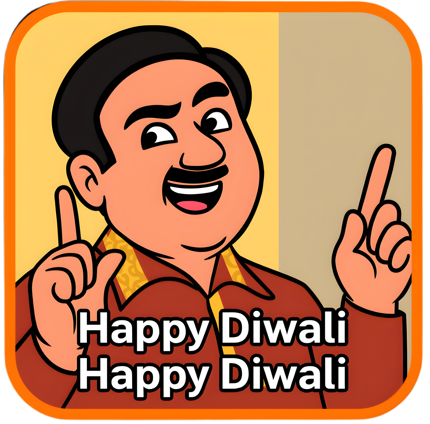 JETHALAL Happy Diwali Meme Unisex Standard Crew T-Shirt