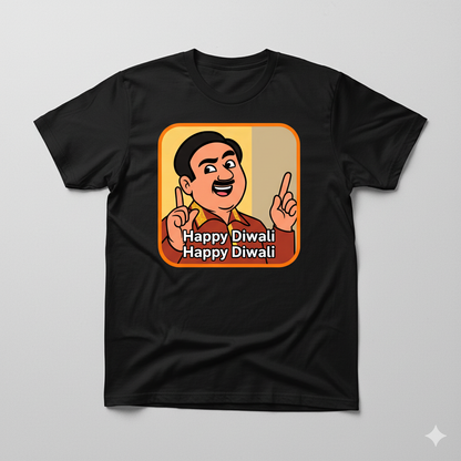 JETHALAL Happy Diwali Meme Unisex Standard Crew T-Shirt